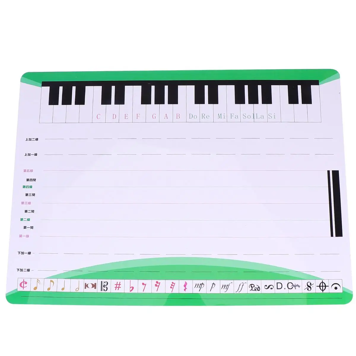 2 Pcs Dry Erase Music Staff Whiteboard Magnetic Writing Board Home School Double Sided Lightweight Notice Display