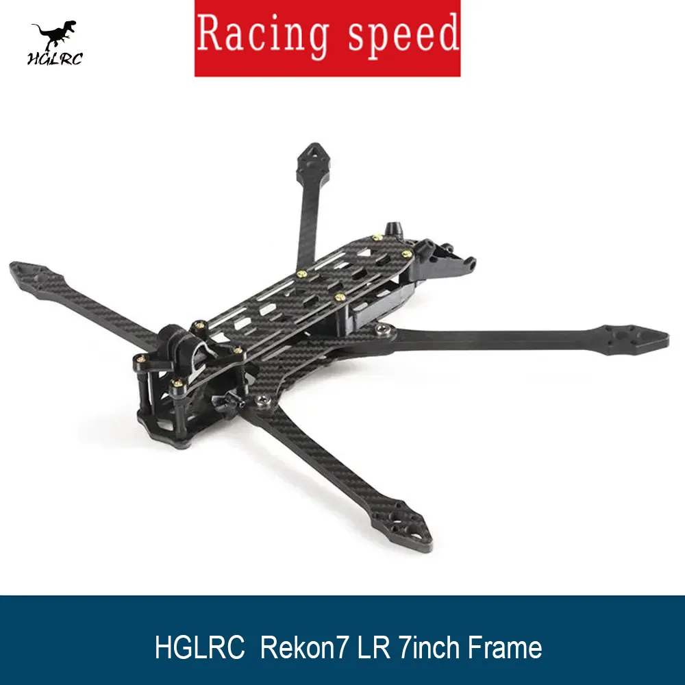 HGLRC Rekon7 LR 324 مللي متر 7 بوصة طويلة المدى مجموعات الإطارات ث/6 مللي متر الذراع 3K ألياف الكربون متوافق 7 بوصة المروحة ل FPV سباق الطائرة بدون طيار جزء