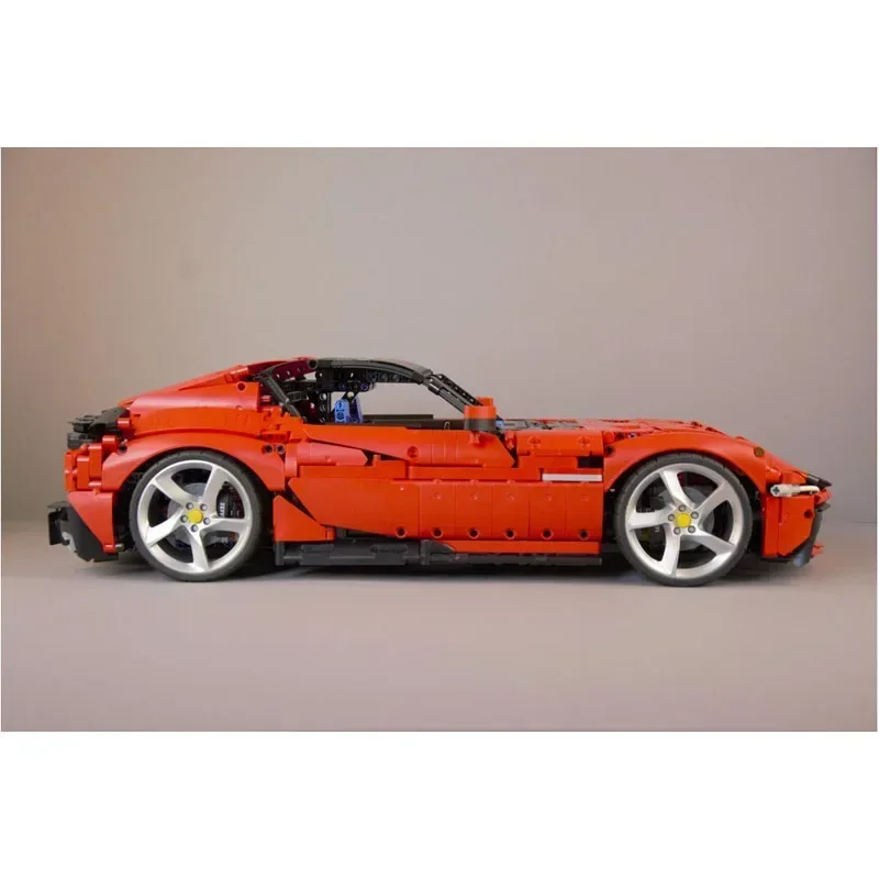 MOC-191495 Rot Classic City Sport Rennwagen Baustein Modell 3215 Teile MOC Kreativer Junge Kindergeburtstag Spielzeug Geschenk