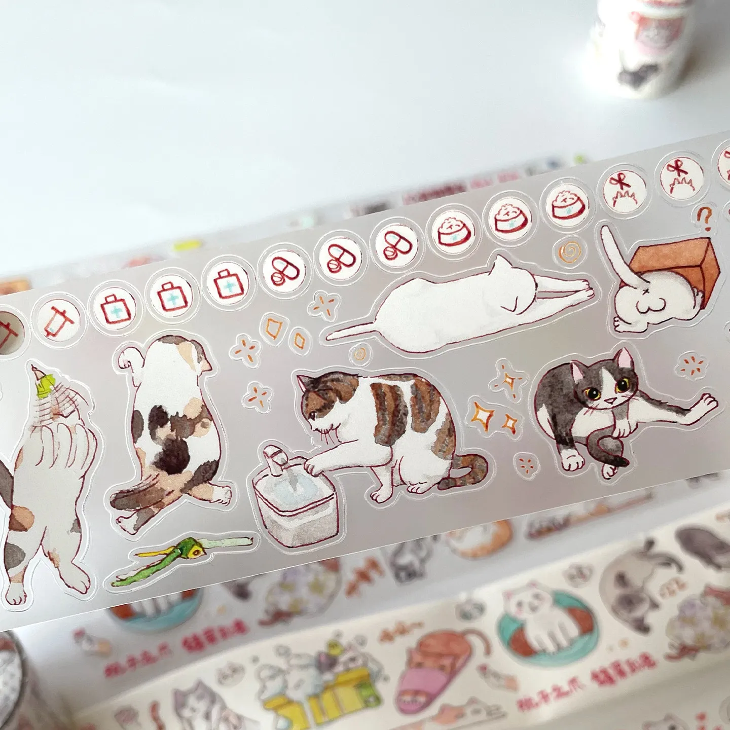 Crab small board vol.8 many cats, tape Taiwan washi masking film tape pet tape animal material