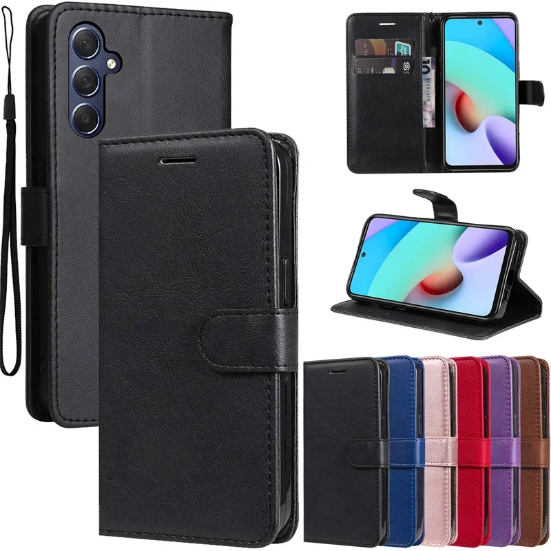 

Luxury Fashion Solid Color PU Leather Case Capa For Samsung Galaxy A55 A35 A25 A05S A15 Cover Protect Mobile Phone Case Women