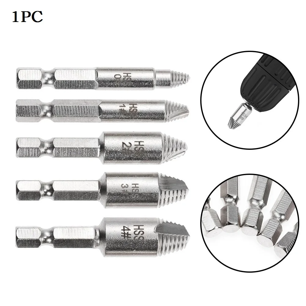 Accessories Machine Screws Broken WireExtractor Power Tools Easy Out Damaged Drill Screw Remover Set Single Head
