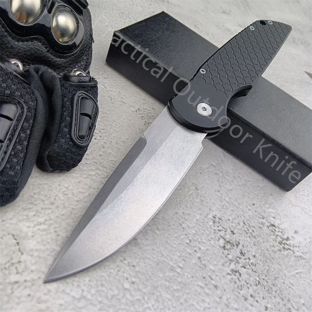 

TR-3 Tactical Response III AU.TO Folding Pocket Knife D2 Blade Aluminum Alloy Handle with Belt Clip Outdoor Camping Hunting Tool