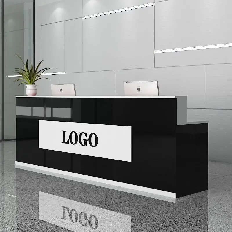 

Office Design Reception Desks Modern Luxury Checkout Counter Reception Desks Beauty Salon Mostrador Negocio Commercial Furniture