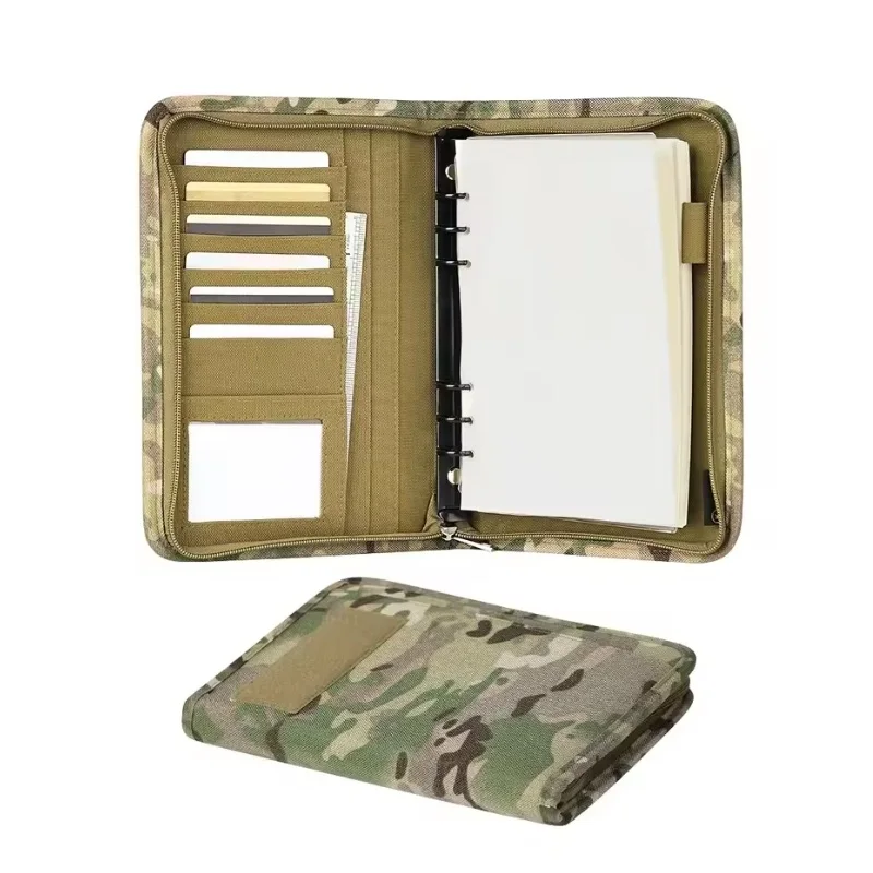 

Outdoor Padfolio Ring Binder with 40 Sheets of Loose-Leaf Paper Memorandum A6 Weatherproof Tactical Notebook DROPSHIPPING