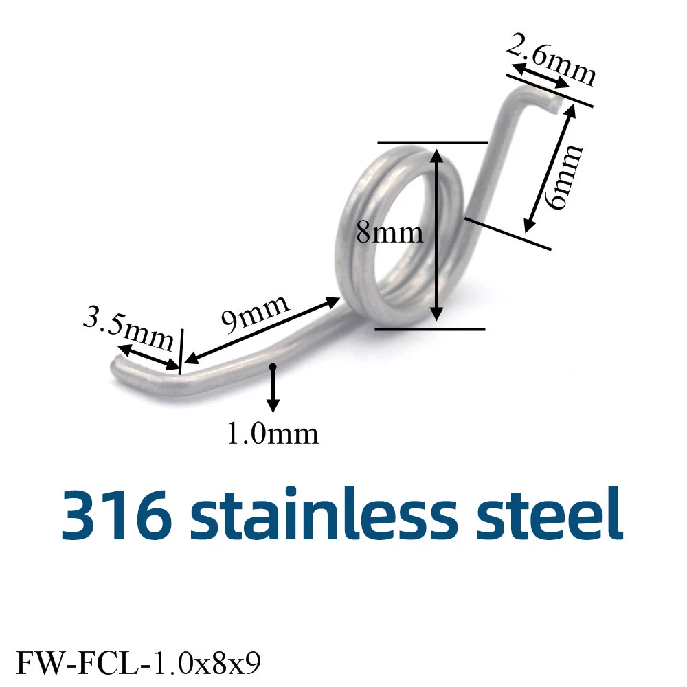 10pcs Stainless Steel Fishing Rod Drop Wheel Drum Wheel Spring Fishing Reel Gear Torsion Spring For Daiwa