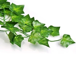 1/6PCS 200Cm Green Vine Silk Artificial Ivy Hanging Leaf Garland Plant Creeper Leaf Wedding Home Garden Bathroom Decoration