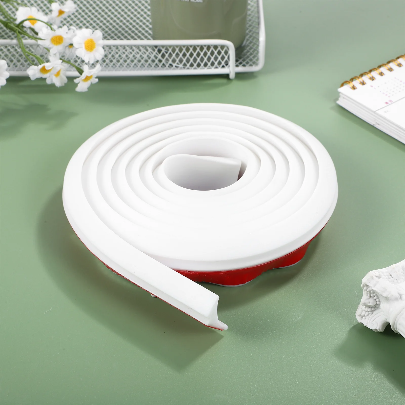 

Silicone Shower Threshold Water Barrier Strip - Universal Fit Self-Adhesive Waterproof Seal for Shower Door Bottom Sink Edge