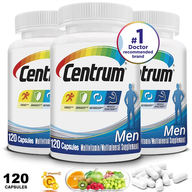 Men's multivitamin/multimineral supplement with vitamin D3, B vitamins and antioxidants to support fat metabolism