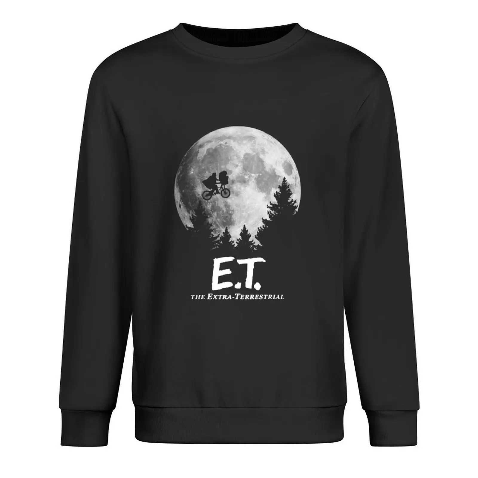 

ET Flying Bike Scene Blue Silhouette Gift Pullover graphic t shirts men male clothes tracksuits fashion men oversize sweatshirts