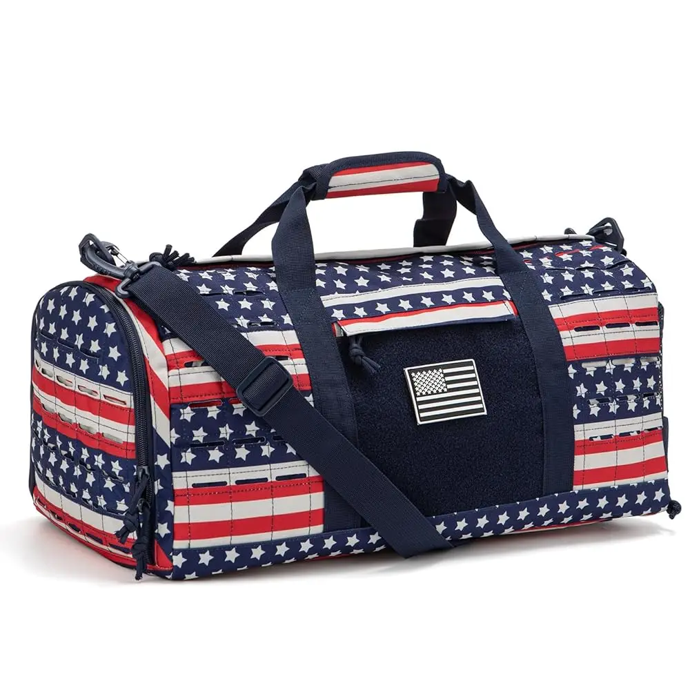 

QT&QY 40L Military Tactical Duffle Bag For Men Sport Gym Bag Fitness Tote Travel Duffle Bag Training Workout Bag With Shoe Co