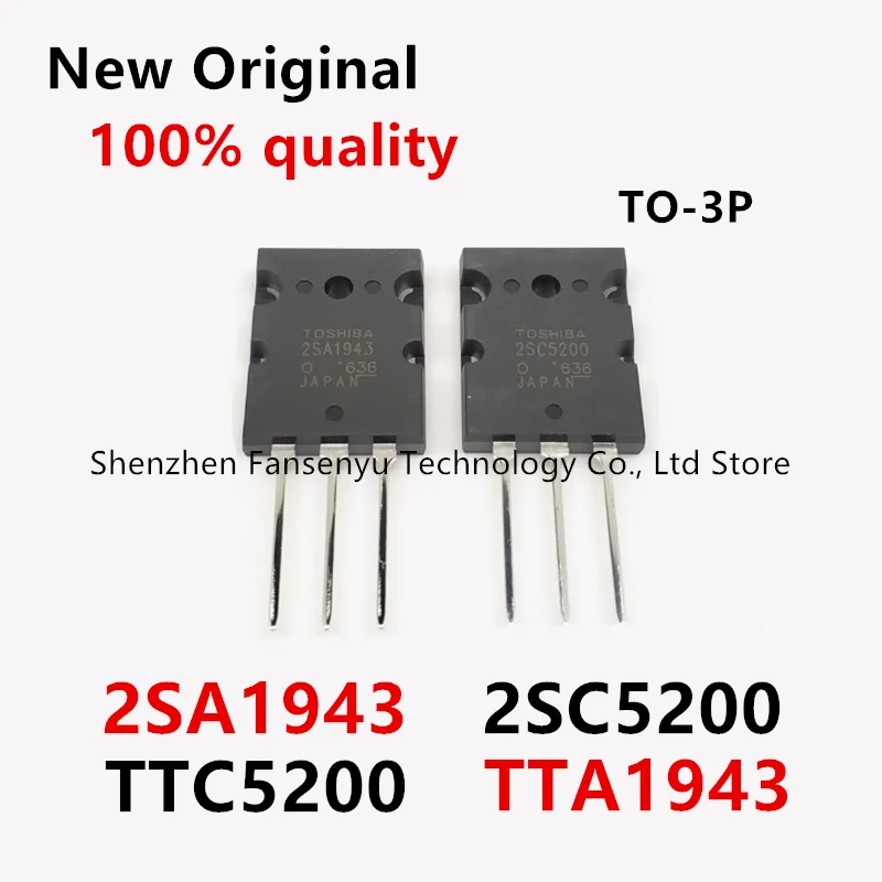 

10PCS 2SA1943 TO-3P 2SC5200 TO-3PL 3pair TTC5200 TTA1943 100% New Original IC Chip in stock