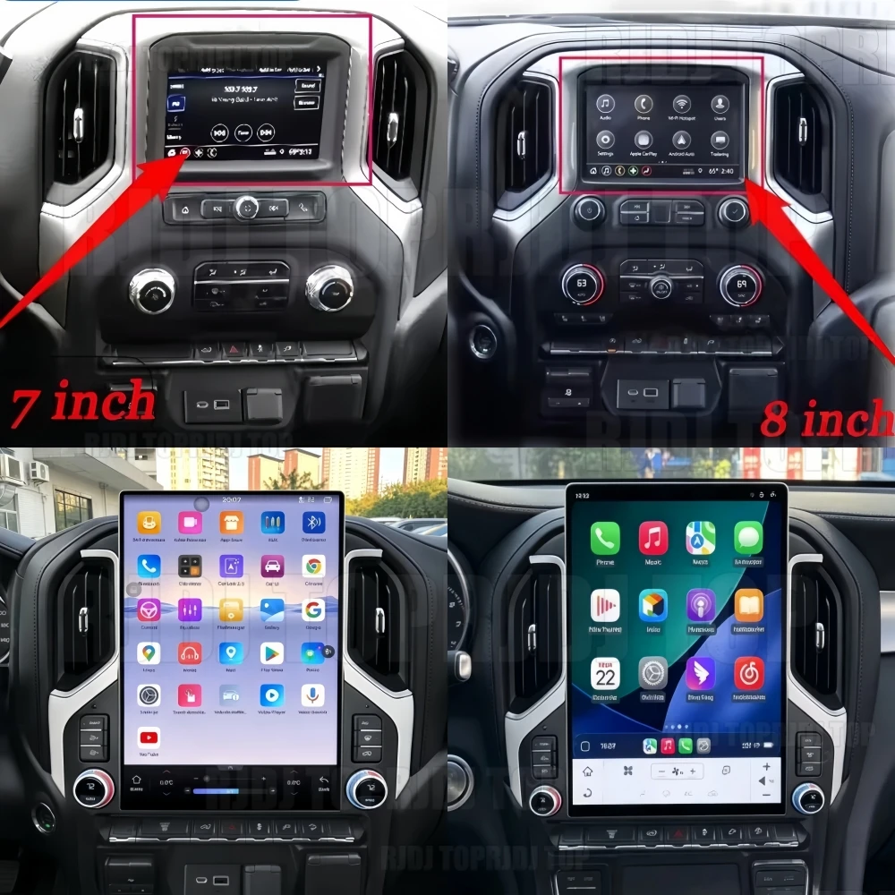 15.6 Android Carplay For GMC Sierra Chevrolet Silverado 2019 2020 2021 2022 2023 Car GPS Navigation Radio Multimedia Head Unit