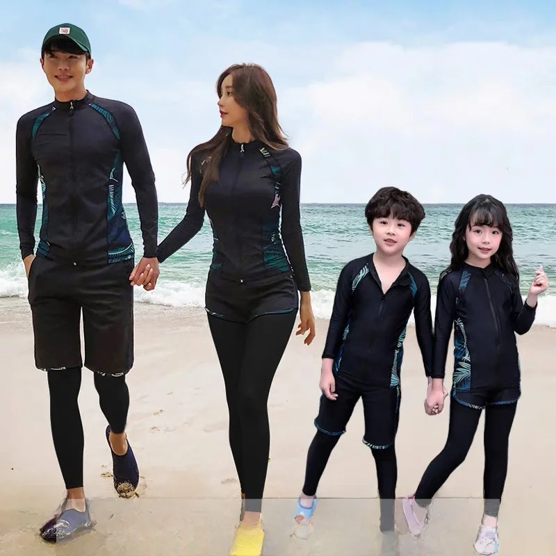 

Быстросохнущие костюмы для дайвинга для родителей и детей, с длинными рукавами и брюками, для защиты от медуз, для снорклинга, для пар, мужские, женские, детские