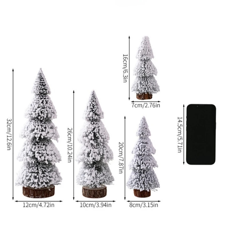 1 PC Artificial Mini Cedar Christmas Tree Ornament Desk & Counter Scene Decoration Small Christmas Tree for Home Xmas Decoration
