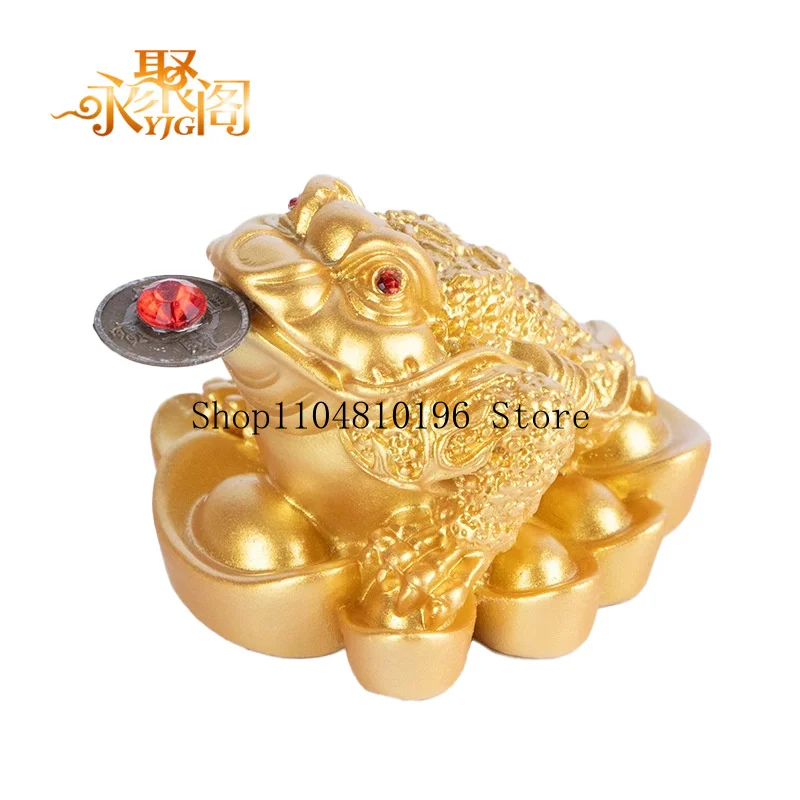✅Golden toad figurine, three-legged toad, home decor, shop and company opening and housewarming gift, manufacturer, cross-border