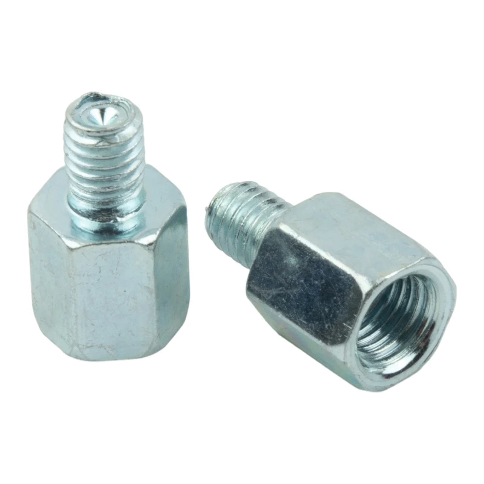 2 Pcs Motorcycle Scooter Clockwise Threaded 10mm Female Clockwise To 8mm Male Clockwise Mirror Adapters chrome set of 10mm-8mm