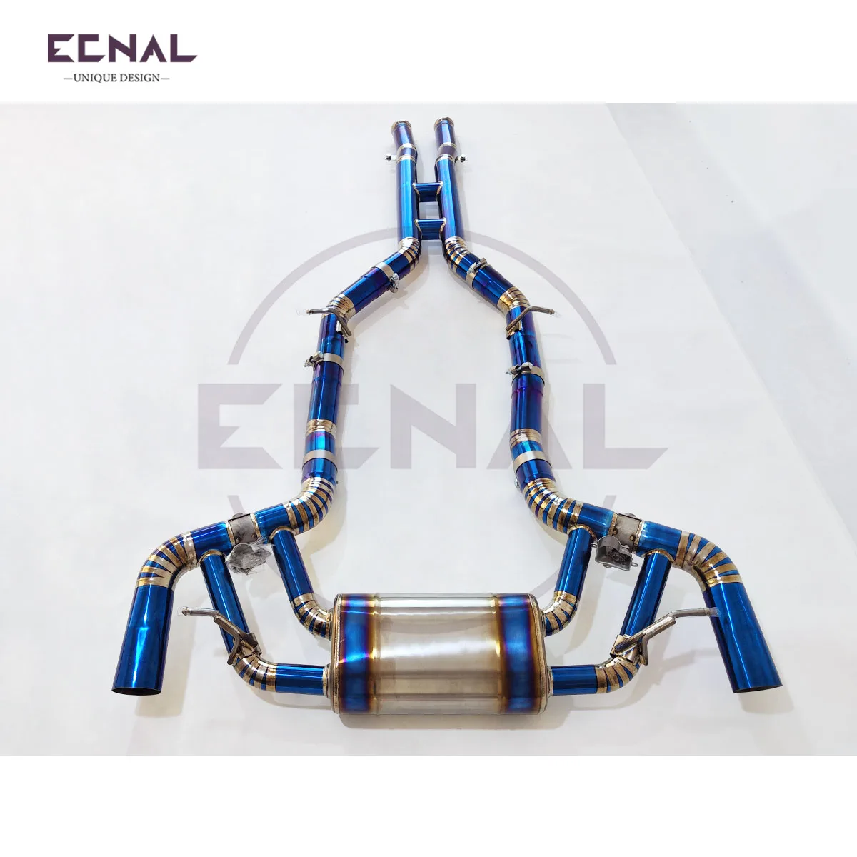 Ecnal Exhaust Catback Pipe with Valve Muffler Titanium Alloy Exhaust System for Mercedes Benz AMG GT GTS GTC GTR 4.0T 2015-2023