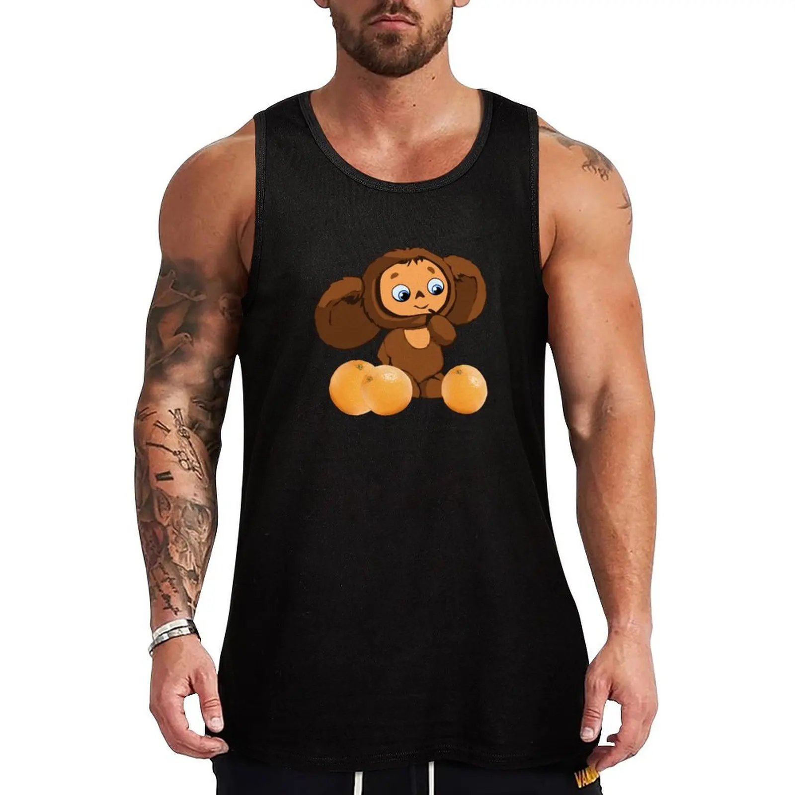 

Cheburashka Tank Top gym top bodybuilding men Vest for boy sleeveless shirt man