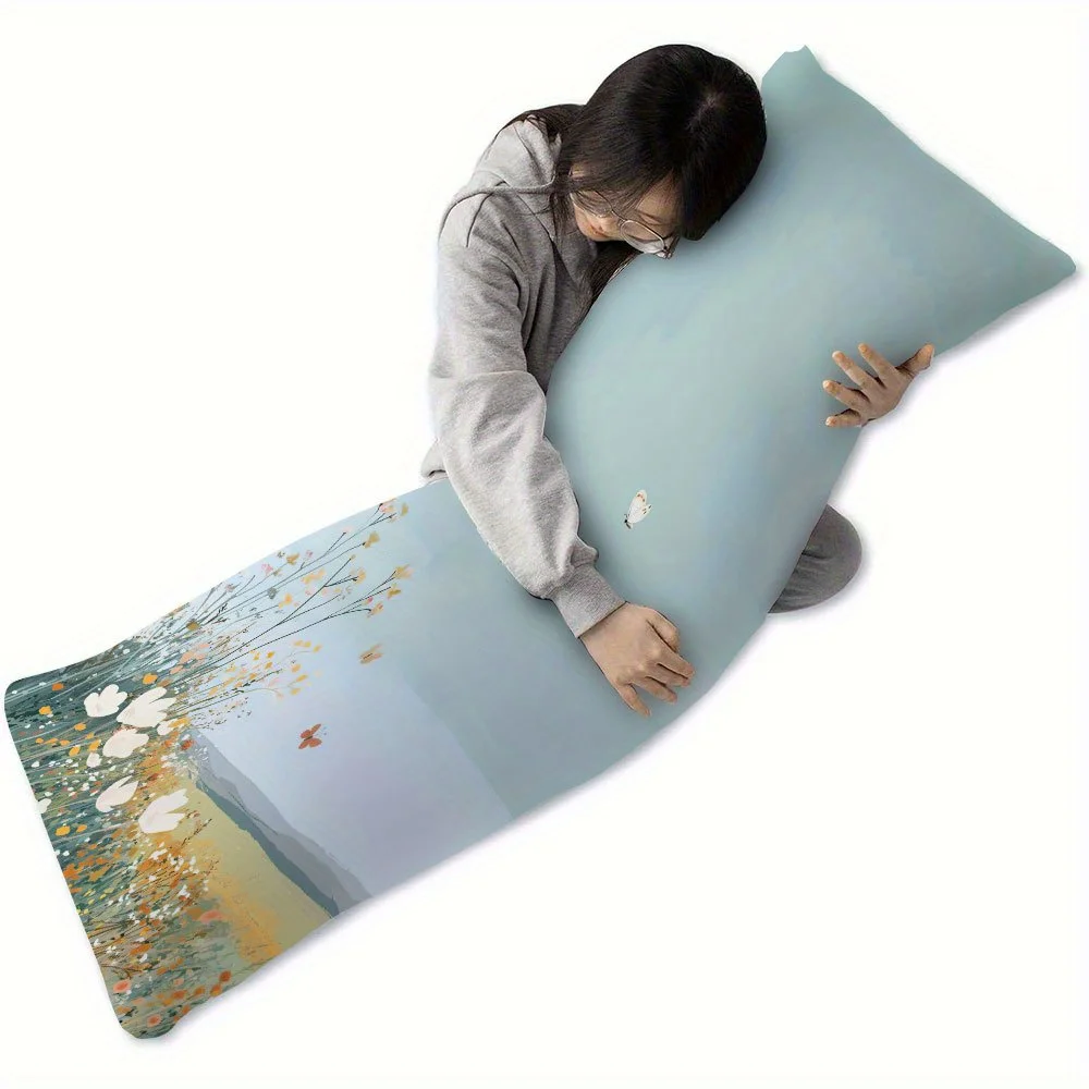 1 Full Body Pillow, 50.8X137.16 cm, Pillow Insert Not Included, Double-Sided, Modern Style, Mixed Colors, Polyester Material, Zi