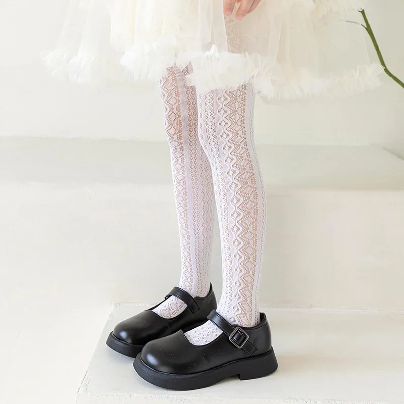 Breathable Baby Girl Tights Kids Dance Stocking Sock Children School Uniform Tights Princess Lolita Lace Bottom Pants Pantyhose