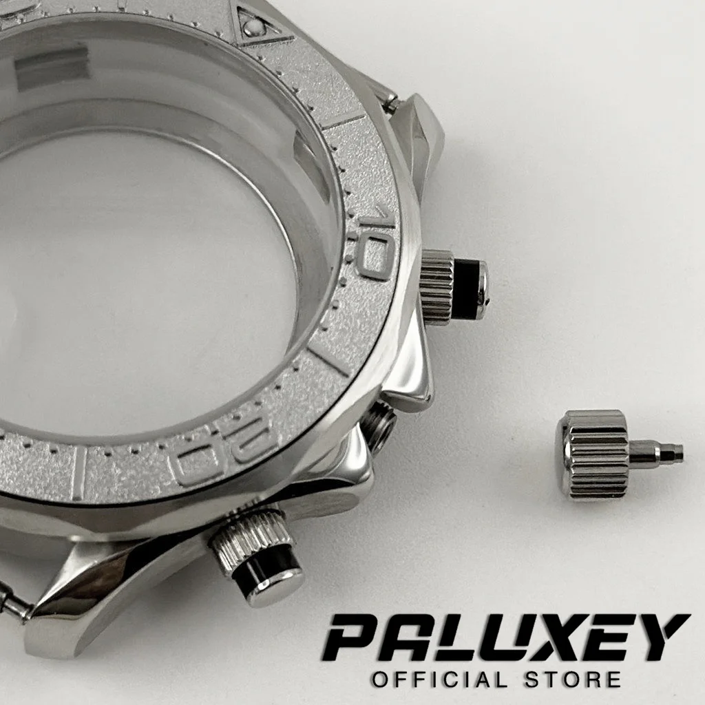 Seamaster 300 caixa de relógio vk63 41mm multi-funcional quartzo cronógrafo caixa de relógio vidro safira apto para movimento vk63 vk64