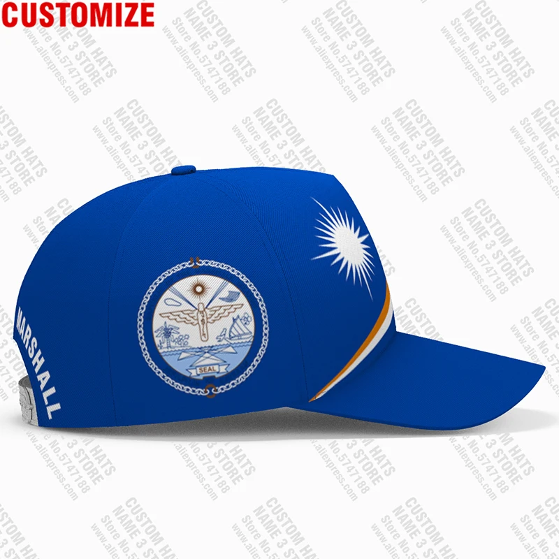 Marshall Islands Baseball Caps Custom Made Name Team Logo Hat Mhl Country Fishing Micronesians Travel Nation Flag Photo Headgear