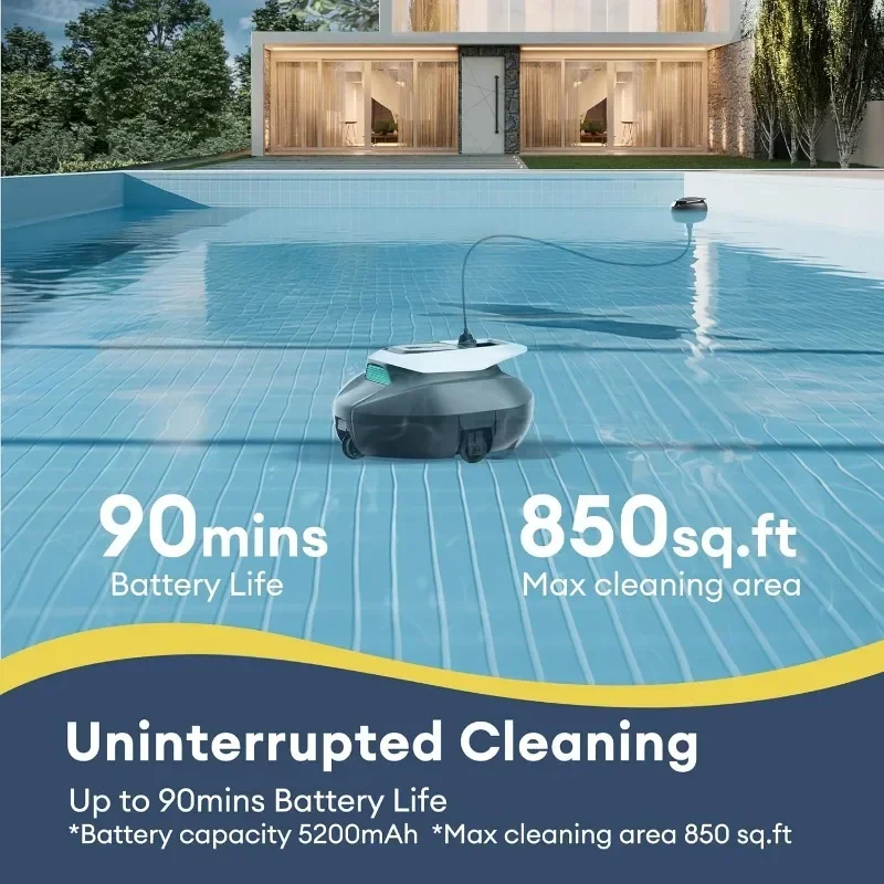 Ultenic Pooleco Cordless Robotic Pool Cleaner with Remote Control Runtime Fast Charging Cleaning Appliances