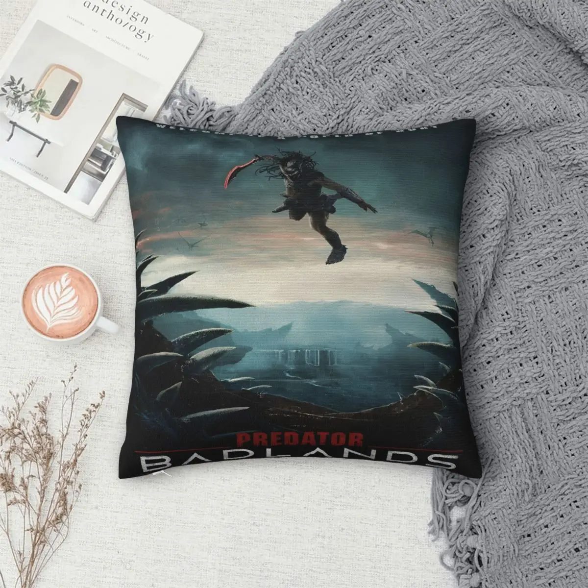 المفترس: غطاء وسادة الأراضي الوعرة المنتج غطاء وسادة بوليستر هدية رمي كيس وسادة غطاء المنزل مربع 40*40 سنتيمتر متعدد الحجم