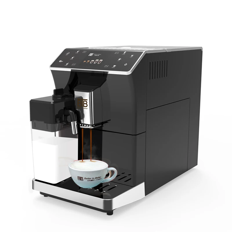 

Кофеварка с логотипом Cappuccino Latte Americano Espresso из зерен и чашек с кофемолкой