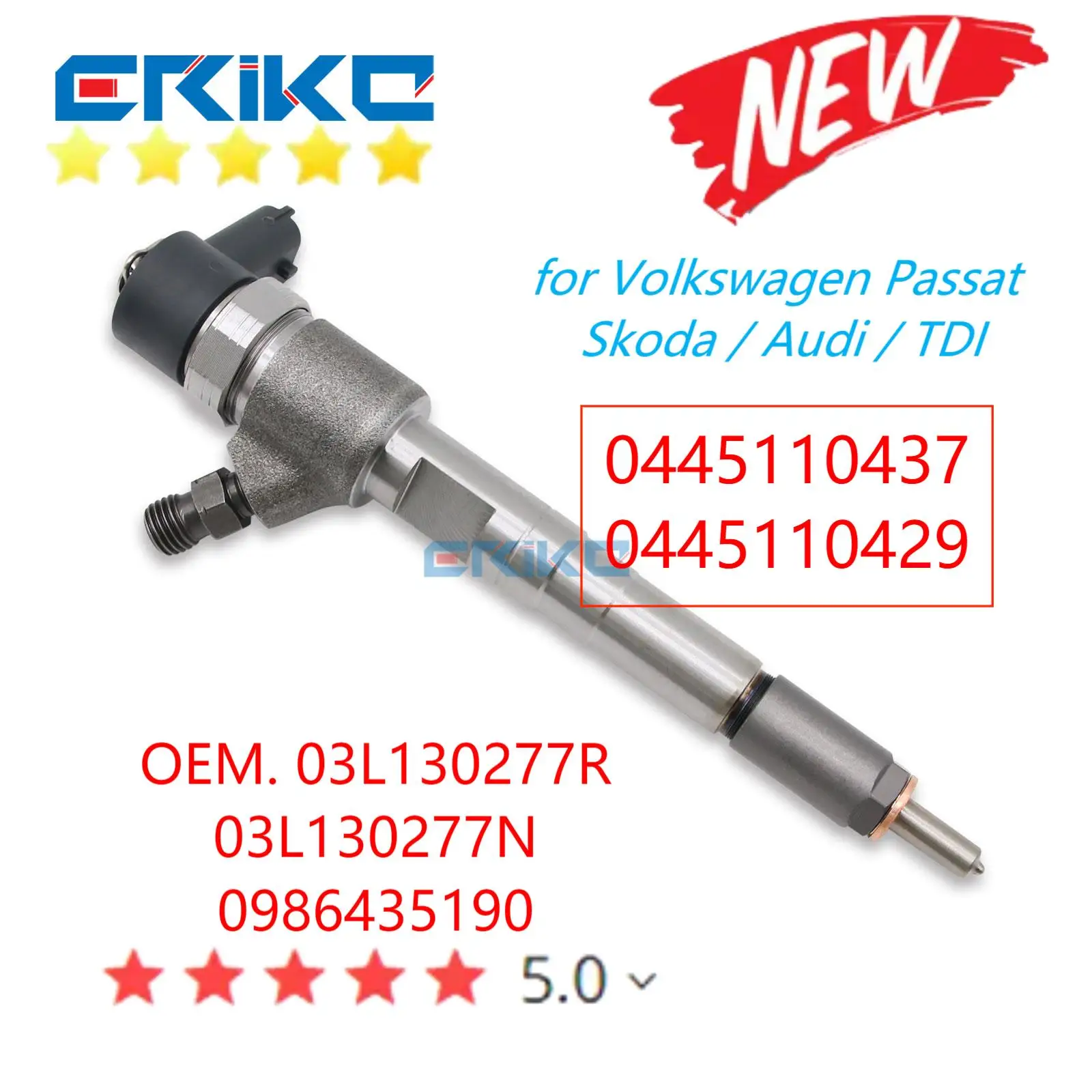 

Nozzle Injector 0445110437 New Common Rail Injector 0 445 110 437 Common Rail Injector 0445110429 for Volkswagen Passat