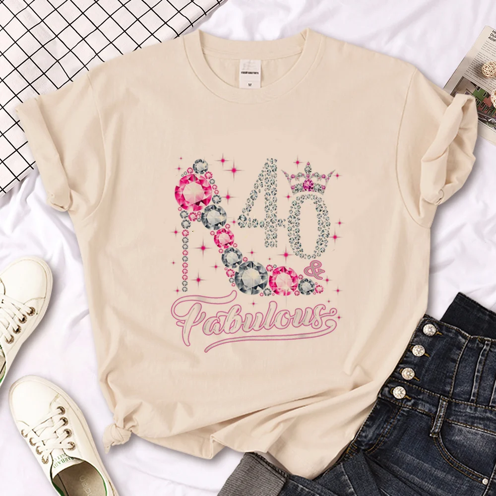 T-shirt pour femme, 40 ans, 40e anniversaire, harajuku Tee 600 Anime Clothing