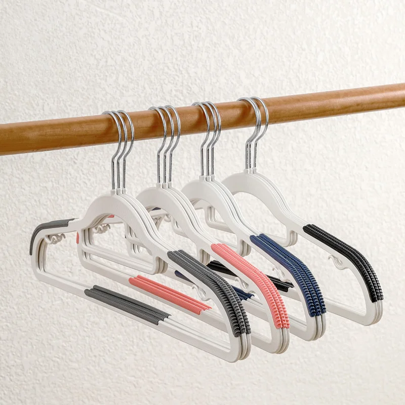 

10PCS Popular Seamless Clothes Hanger Fish Mouth Non-slip Adult Clothes Hanger Home Clothing Store Clothes Hanger