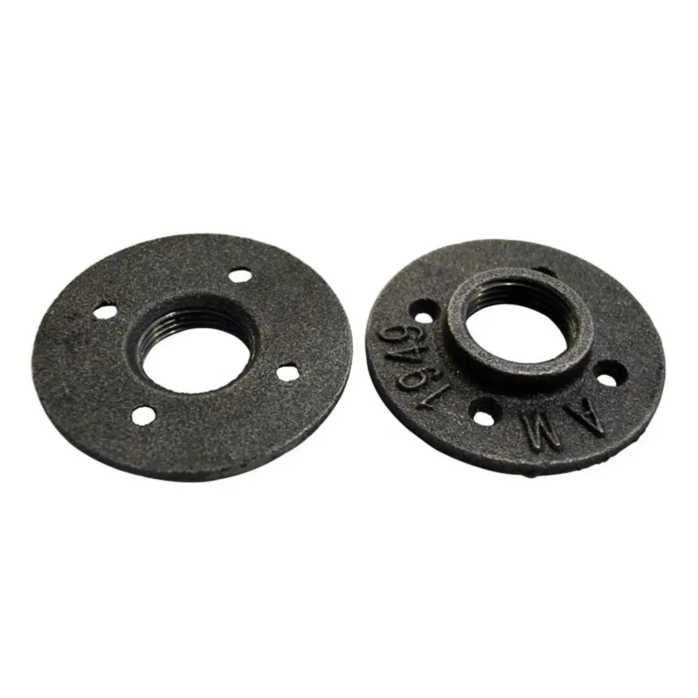 

Flange Base Mounted Fittings Iron Malleable Floor Threaded Shelving Durable Premium Material High Strength Good Toughness