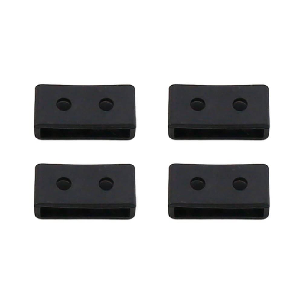 

4Pcs Durable Silicone Watch Band Straps Loops Replacement Rings for Wristwatches Flexible Sturdy Easy Installation Black 24mm
