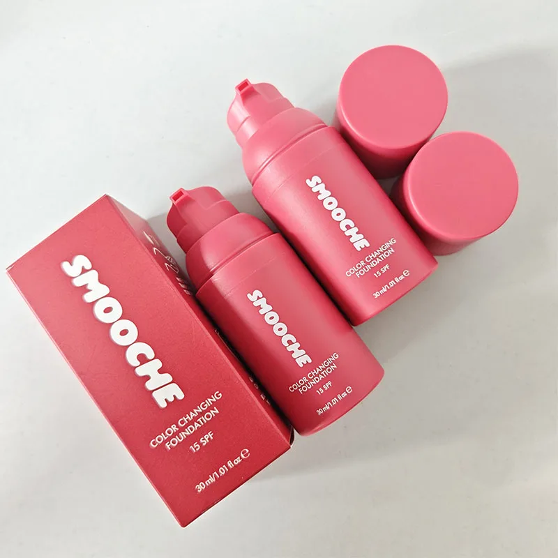 SMOOCHE SPF15 Lasting Oil Control Waterproof Lightweight Auto Tone Adjusting Foundation Natural Matching Skin Tone Cosmetics