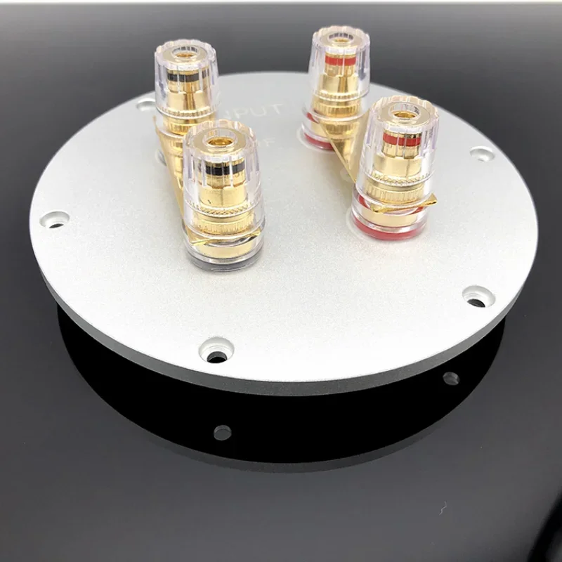 Parlante Audio HiFi Accesorio de Cable, poste de encuadernación de cobre de 4 posiciones, tablero de bornes cruzado de dos cables