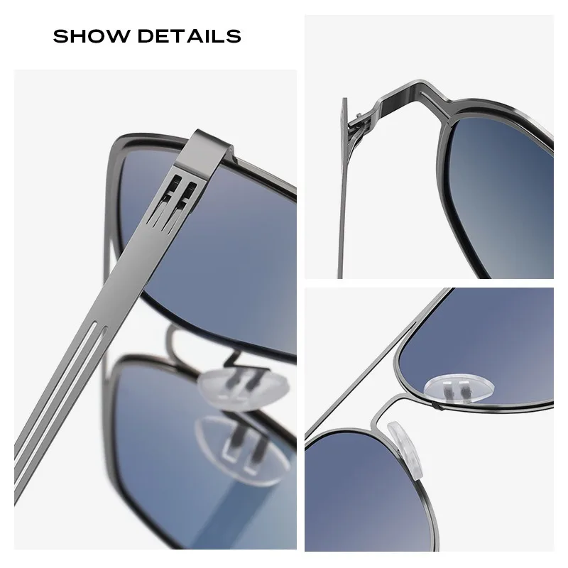 نظارات شمسية بيضاوية بتصميم العلامة التجارية للرجال والنساء، نظارات شمسية كلاسيكية كلاسيكية معدنية