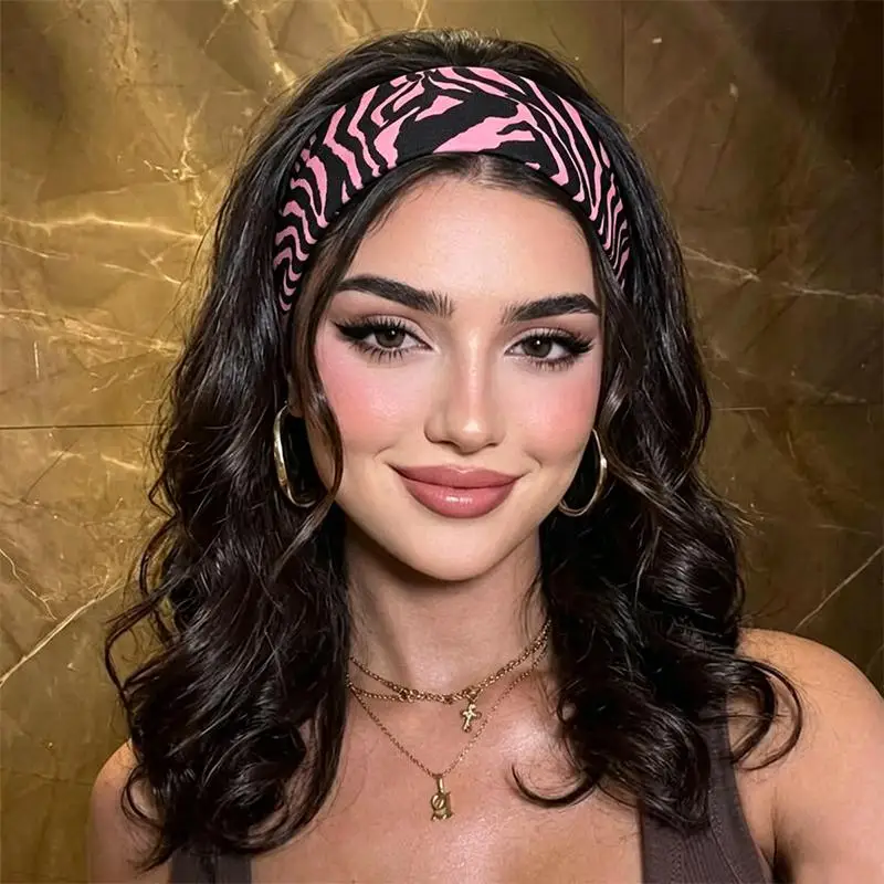 Fashion Sports Hair Bands Retro-Style Animal Zebra Printed Hairband For Daily Life Street Dance & Outing Scen
