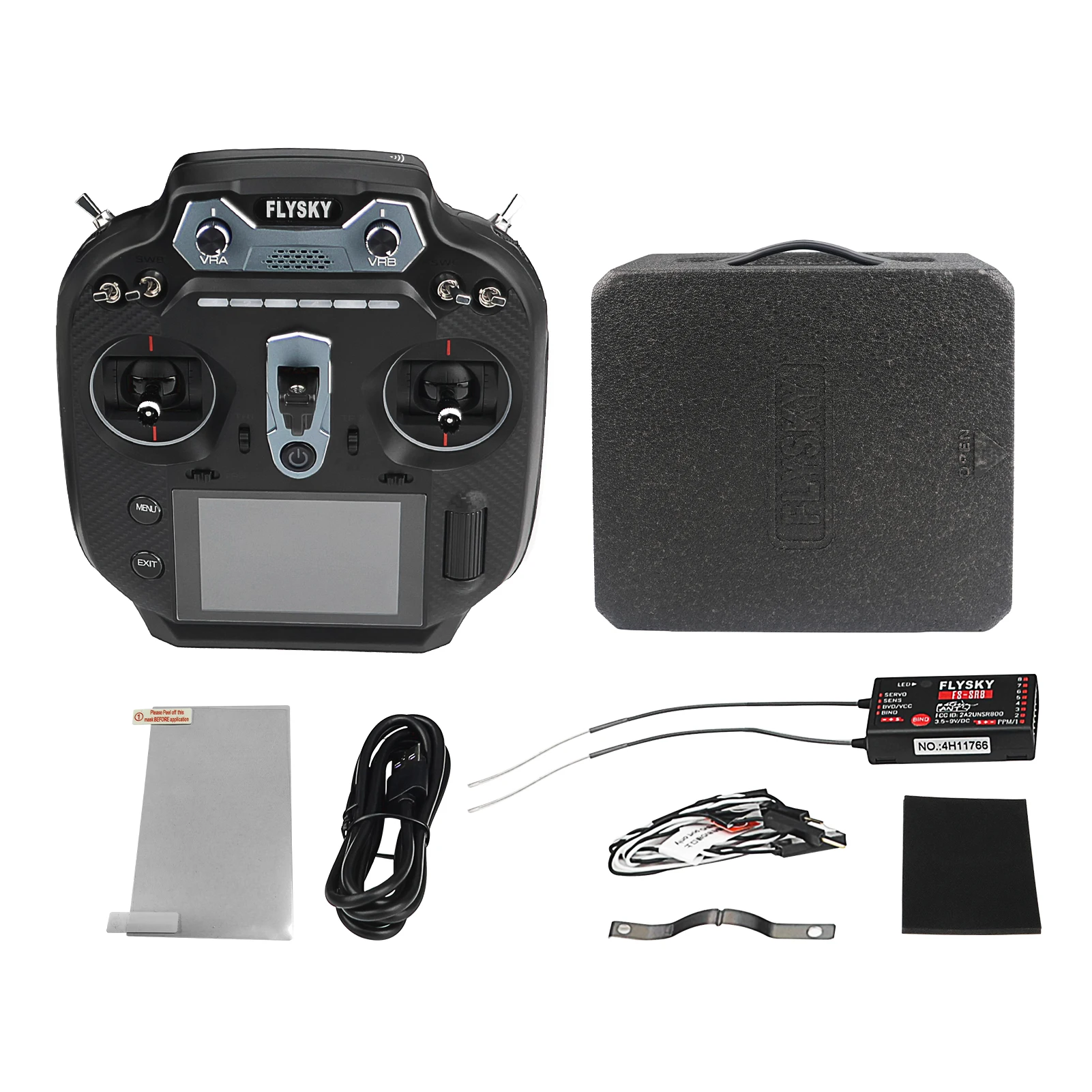 2.4GHz 16CH Remote Controller, 3.5 Inch IPS Screen Transmitter with Receiver Set for Remote Control Plane Car Boat
