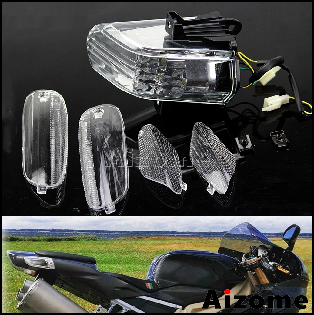 

Motorcycle Tiallgiht LED Light For Aprilia RSVR FACTORY 1000 R RSV1000R Rear Stop Brake Tail Lamp +Turn Signal Light Lens 06 -10