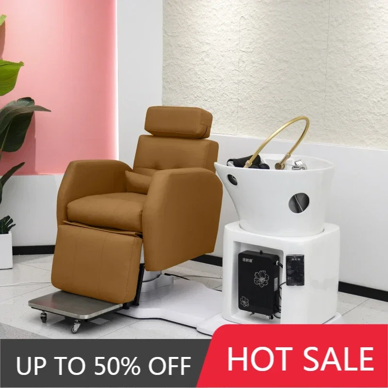 

Spa Hair Bed Nursing Shampoo Portable Japanese Water Porcelain Hairdressing Washbasin Massage Chair Haarwasstoel Beauty Washing