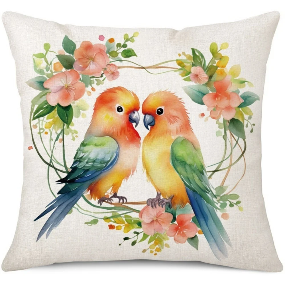 Floral Print Decor Cushion Case For Sofa Bedroom Beautiful Wedding Gift