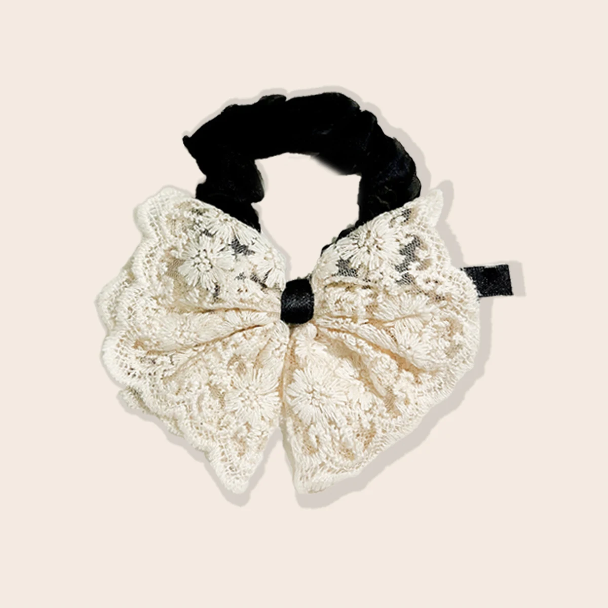 Элегантная кружевная повязка для волос с бантом для женщин и девочек, милое украшение для волос, резинка для волос, веревка, модный аксессуар для волос