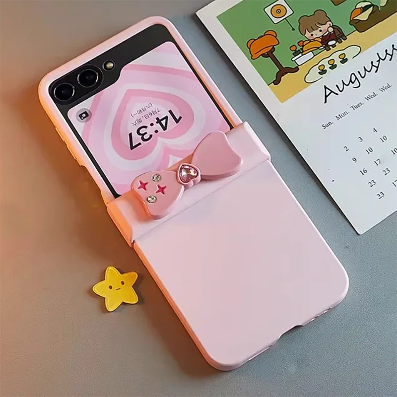 

For Motorola razr50/razr50ultra/razr60/razr60ultra Case Cute Pink 3d bow phone cases women girls Kawaii Hard Cover