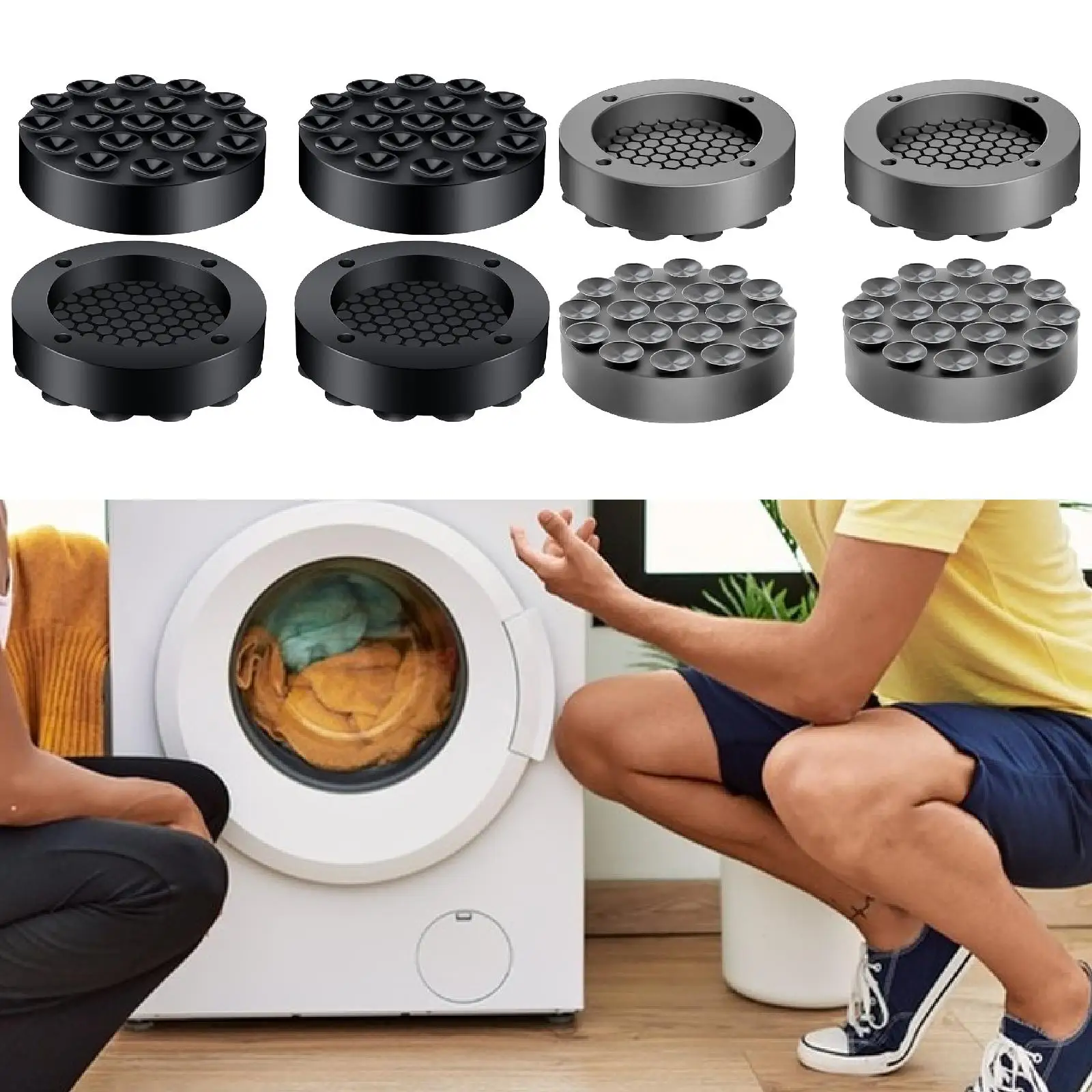4 шт. антивибрационные подушечки для стиральной машины, стабилизатор, сверхмощные противоскользящие подушечки для ног, подставки для стиральной машины и сушилки
