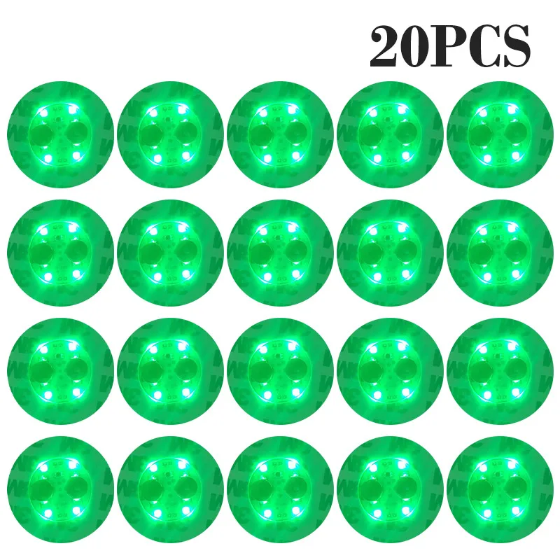 100 Stuks LED Servies Mat Cup Lichtgevende Sticker Kleurrijke Knipperende Fles Sticker Lichtgevende Coaster Kraam Bar Licht