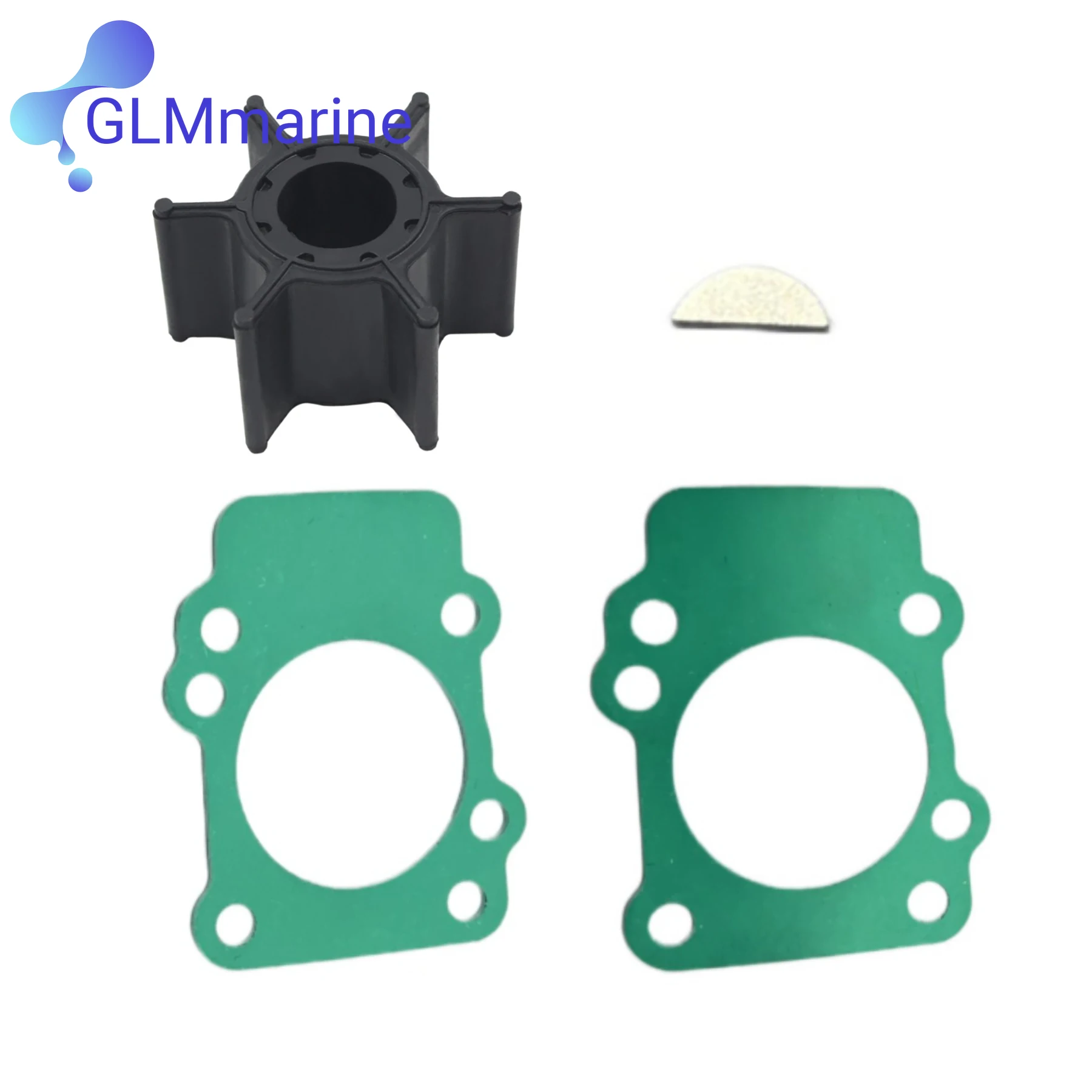 Water Pump replacement kit with Impeller & Gaskets & Key for Yamaha International/Outboard 8 9.9 15 HP 682-44352-40 18-3074