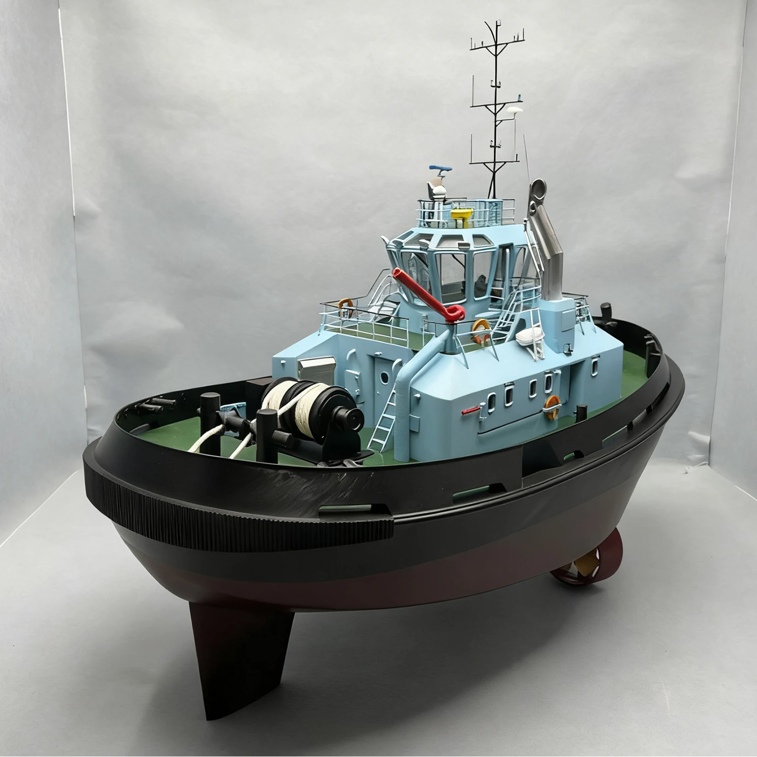 RC السفن 75 سنتيمتر فرش السيارات Damen2412 Tugboat التحكم عن بعد قارب الراتنج ثلاثية الأبعاد الطباعة صب RC Schiffe نموذج RTR السفينة لعبة هدية