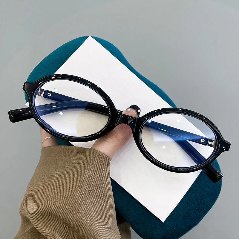 Vintage Women Reading Glasses Fashion Oval Small Frame Presbyopia Glasses Unisex Anti-blue Light Far-sighted Eyewear Plus Degree